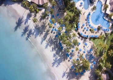 St James Club, Morgan Bay - aerial view